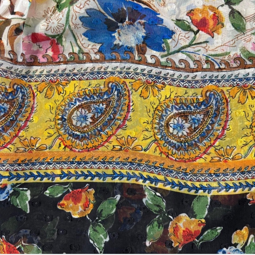 Bohemian Floral Peasant Blouse - Multicolor - Picture 5 of 7